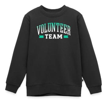 Bénévole Équipe Profession Bénévole - Sweat Premium enfant bio - noir - Devant - AI Model Kid Female (0cm)