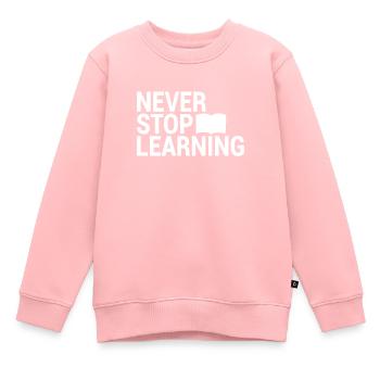 Apprendre à dire - Sweat Premium enfant bio - rose - Devant - AI Model Kid Female (0cm)