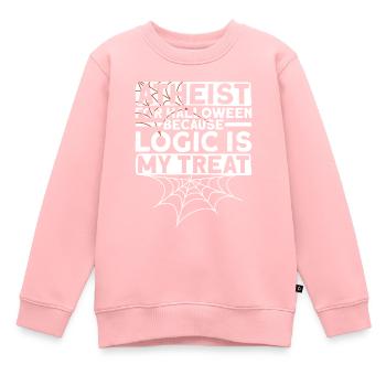 Logique athée Athéisme Anti Église Halloween - Sweat Premium enfant bio - rose - Devant - AI Model Kid Female (0cm)