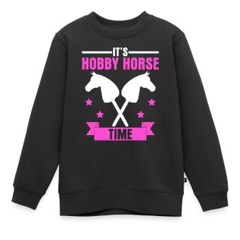Hobby Cavalier Hobby Horsing - Sweat Premium enfant bio - noir - Devant - AI Model Kid Female (0cm)
