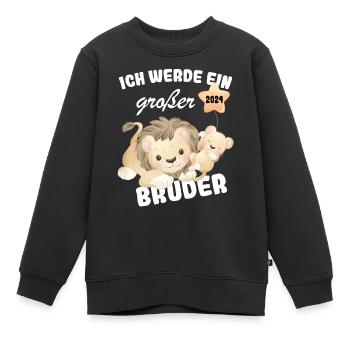 Ich Werde Großer Bruder 2024 - Kinder Premium Organic Sweatshirt - Schwarz - Vorne - AI Model Kid Female (0cm)