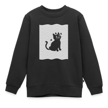 CHATON - Sweat Premium enfant bio - noir - Devant - AI Model Kid Female (0cm)