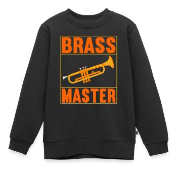 Trompete Trompetenspieler - Kinder Premium Organic Sweatshirt - Schwarz - Vorne - AI Model Kid Female (0cm)