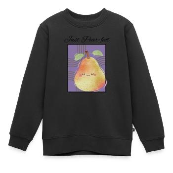 Juste Pear-fect - Sweat Premium enfant bio - noir - Devant - AI Model Kid Female (0cm)