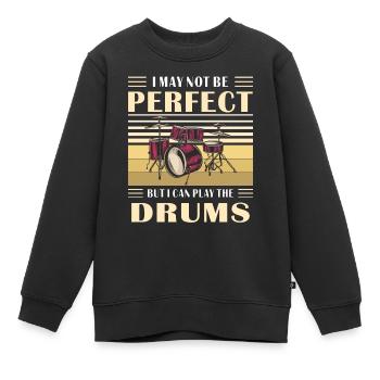 BATTERIE - Sweat Premium enfant bio - noir - Devant - AI Model Kid Female (0cm)