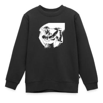 Golf Golfer - Kinder Premium Organic Sweatshirt - Schwarz - Vorne - AI Model Kid Female (0cm)