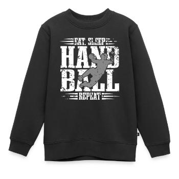 Handball Handballer - Kinder Premium Organic Sweatshirt - Schwarz - Vorne - AI Model Kid Female (0cm)