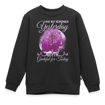 Ich erinnere mich vielleicht nicht mehr an gestern | Alzheimer-Krankheit - Kinder Premium Organic Sweatshirt - Schwarz - Vorne - AI Model Kid Female (0cm)