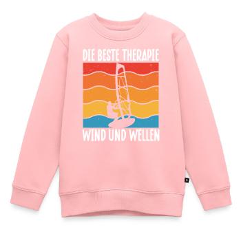 Die Beste Therapie Wind Und Wellen - Kinder Premium Organic Sweatshirt - Rosa - Vorne - AI Model Kid Female (0cm)