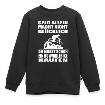 Downhill - Kinder Premium Organic Sweatshirt - Schwarz - Vorne - AI Model Kid Female (0cm)