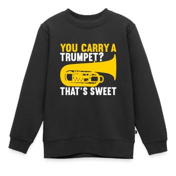 Tuba Tuba lecteur - Sweat Premium enfant bio - noir - Devant - AI Model Kid Female (0cm)