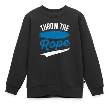 Lancer la corde Wake Surf Navigation de plaisance Wakesurf drôle - Sweat Premium enfant bio - noir - Devant - AI Model Kid Female (0cm)