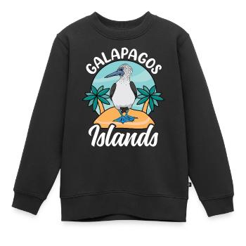 Îles Galapagos - Sweat Premium enfant bio - noir - Devant - AI Model Kid Female (0cm)