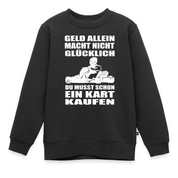 Kart - Kinder Premium Organic Sweatshirt - Schwarz - Vorne - AI Model Kid Female (0cm)