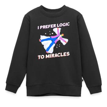 Je préfère la logique aux miracles - Athée - Sweat Premium enfant bio - noir - Devant - AI Model Kid Female (0cm)