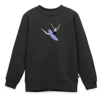 Ballerine élégante flottante - Sweat Premium enfant bio - noir - Devant - AI Model Kid Female (0cm)