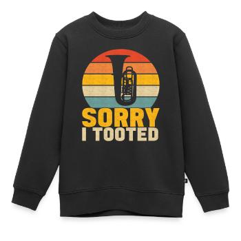 Tuba Tuba lecteur - Sweat Premium enfant bio - noir - Devant - AI Model Kid Female (0cm)