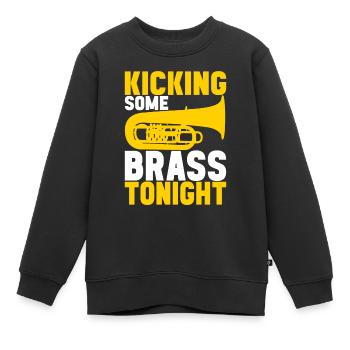 Tuba Tuba lecteur - Sweat Premium enfant bio - noir - Devant - AI Model Kid Female (0cm)