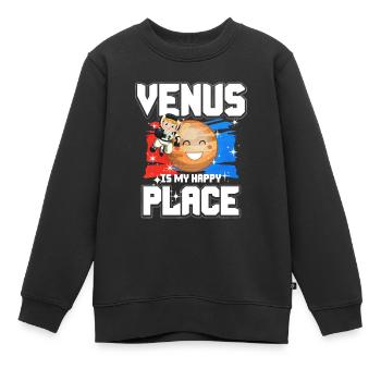 Venus Planet Geschenk - Kinder Premium Organic Sweatshirt - Schwarz - Vorne - AI Model Kid Female (0cm)