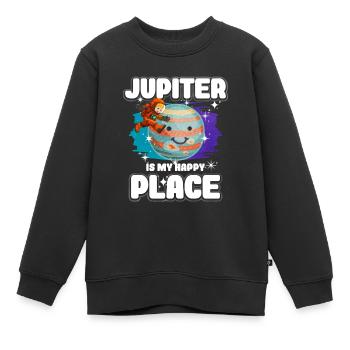 Jupiter Planet Geschenk - Kinder Premium Organic Sweatshirt - Schwarz - Vorne - AI Model Kid Female (0cm)