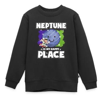 Neptun Planet Geschenk - Kinder Premium Organic Sweatshirt - Schwarz - Vorne - AI Model Kid Female (0cm)