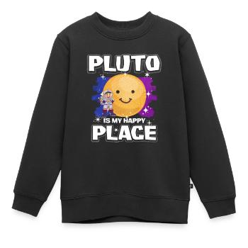 Pluto Planet Geschenk - Kinder Premium Organic Sweatshirt - Schwarz - Vorne - AI Model Kid Female (0cm)