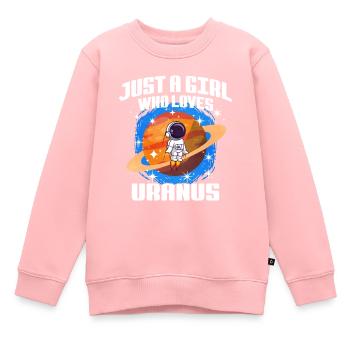Mädchen Uranus Geschenk - Kinder Premium Organic Sweatshirt - Rosa - Vorne - AI Model Kid Female (0cm)
