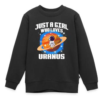 Mädchen Uranus Geschenk - Kinder Premium Organic Sweatshirt - Schwarz - Vorne - AI Model Kid Female (0cm)