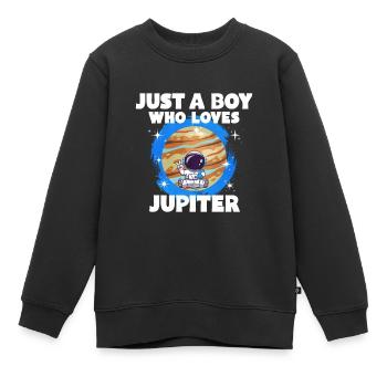 Jupiter Planet Geschenk - Kinder Premium Organic Sweatshirt - Schwarz - Vorne - AI Model Kid Female (0cm)