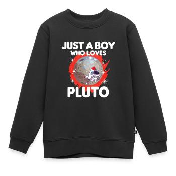 Pluto Planet Geschenk - Kinder Premium Organic Sweatshirt - Schwarz - Vorne - AI Model Kid Female (0cm)
