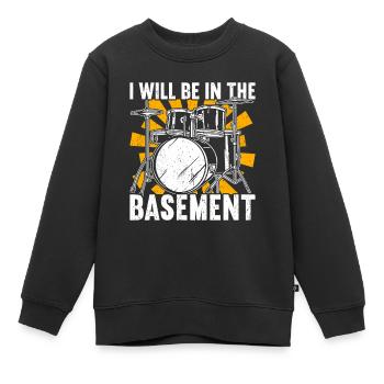 Schlagzeuger Schlagzeuger Schlagzeuger Trommler - Kinder Premium Organic Sweatshirt - Schwarz - Vorne - AI Model Kid Female (0cm)