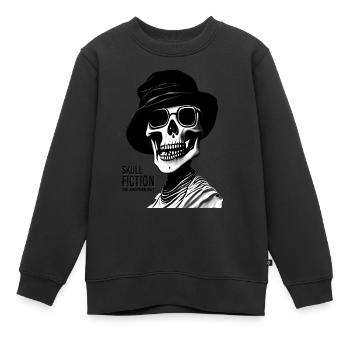Crâne Fiction Crâne Art - Sweat Premium enfant bio - noir - Devant - AI Model Kid Female (0cm)