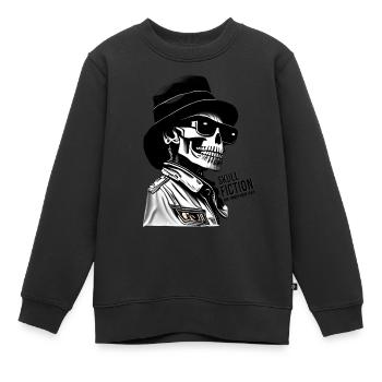 Crâne Fiction Crâne Crâne Cadeau - Sweat Premium enfant bio - noir - Devant - AI Model Kid Female (0cm)