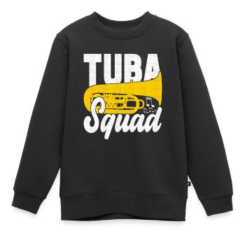 Tuba Tuba lecteur - Sweat Premium enfant bio - noir - Devant - AI Model Kid Female (0cm)