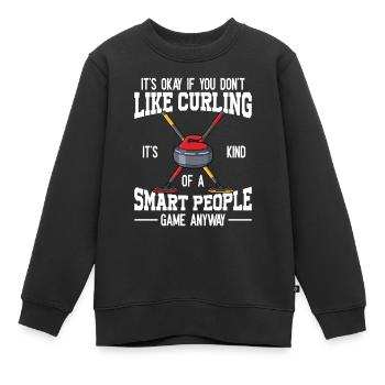 Locken - Kinder Premium Organic Sweatshirt - Schwarz - Vorne - AI Model Kid Female (0cm)