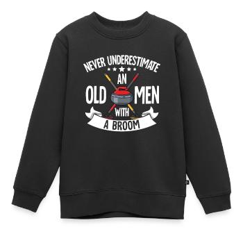 Locken - Kinder Premium Organic Sweatshirt - Schwarz - Vorne - AI Model Kid Female (0cm)