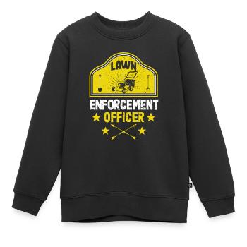 Agent d’application de la pelouse Jardinage amusant - Sweat Premium enfant bio - noir - Devant - AI Model Kid Female (0cm)