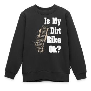 Ist mein Dirtbike in Ordnung? - Kinder Premium Organic Sweatshirt - Schwarz - Vorne - AI Model Kid Female (0cm)