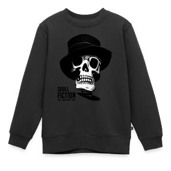 Totenkopf Skull Fiction Totenschädel - Kinder Premium Organic Sweatshirt - Schwarz - Vorne - AI Model Kid Female (0cm)