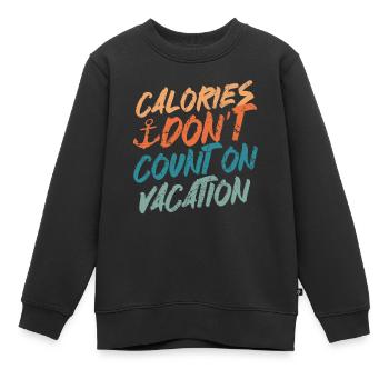 Kalorien zählen im Urlaub nicht - Kinder Premium Organic Sweatshirt - Schwarz - Vorne - AI Model Kid Female (0cm)