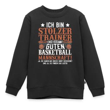 Ich bin stolzer Trainer einer verdammt guten Baske - Kinder Premium Organic Sweatshirt - Schwarz - Vorne - AI Model Kid Female (0cm)