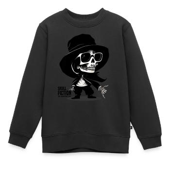 Totenkopf Skull Fiction Totenschädel - Kinder Premium Organic Sweatshirt - Schwarz - Vorne - AI Model Kid Female (0cm)