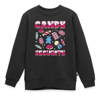 Süßigkeiten-Sicherheit - Kinder Premium Organic Sweatshirt - Schwarz - Vorne - AI Model Kid Female (0cm)