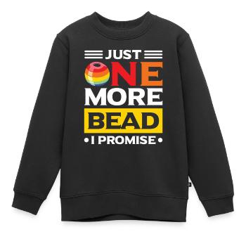 Perle Perle Broderie Bijoutier Fabricant de bijoux - Sweat Premium enfant bio - noir - Devant - AI Model Kid Female (0cm)
