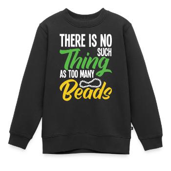 Perle Perle Broderie Bijoutier Fabricant de bijoux - Sweat Premium enfant bio - noir - Devant - AI Model Kid Female (0cm)