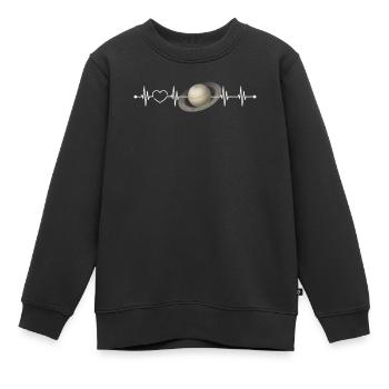 Saturn - Kinder Premium Organic Sweatshirt - Schwarz - Vorne - AI Model Kid Female (0cm)