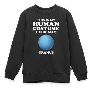 Uranus - Kinder Premium Organic Sweatshirt - Schwarz - Vorne - AI Model Kid Female (0cm)