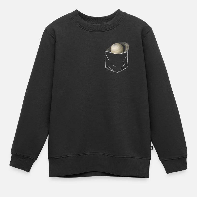 Saturn - Kinder Premium Organic Sweatshirt - Schwarz