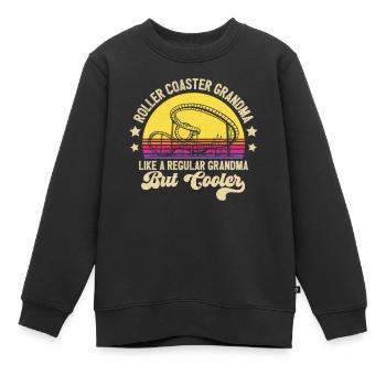 Montagnes russes Grand-mère Grand-mère Parc à thème Amus - Sweat Premium enfant bio - noir - Devant - AI Model Kid Female (0cm)