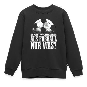 Fußballer Sprüche Lustig - Kinder Premium Organic Sweatshirt - Schwarz - Vorne - AI Model Kid Female (0cm)